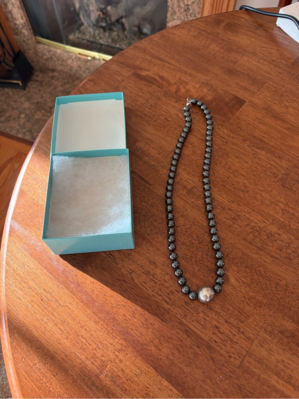 Tiffany & Co. 925 Signed Paloma Picasso Hematite Necklace vintage 90s
